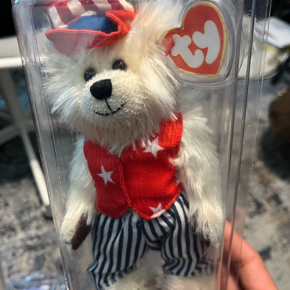 Ty Patriotic Bear Plush - Red, White, Blue